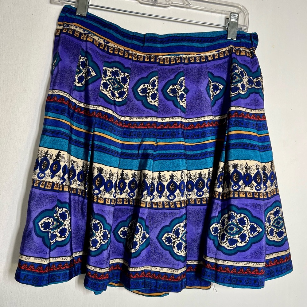 Vintage William Serbin Pleated Skirt Size Large